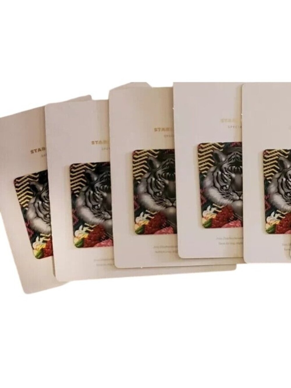 New Lot 5 Starbucks GC Tristan Eaton Limited Edition White Tiger Sumatra